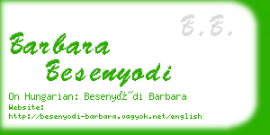 barbara besenyodi business card